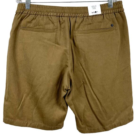 NNO7 NWT Men's Seb Drawstring Shorts in Khaki Size 34 Regular Fit Pull-On - Picture 2 of 11